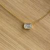 Ожерелье с подвеской Huitan New Trend CZ для женщин, одинарный геометрический кубический цирконий, модные универсальные женские аксессуары, популярное ожерелье