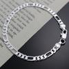 925 Sterling Silver Simple Fine 4MM Chain Bracelets for Women Luxury Fashion Party Wedding Accessories Jewelry Christmas Gifts