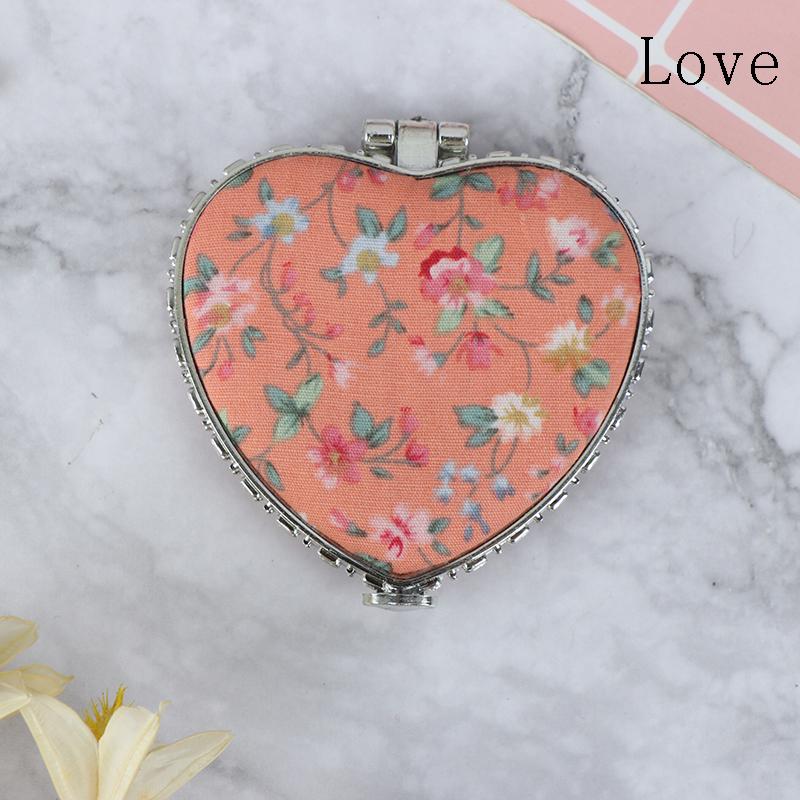 Мини-макияж, компактные карманные цветы, двухсторонние складные винтажные косметические зеркала