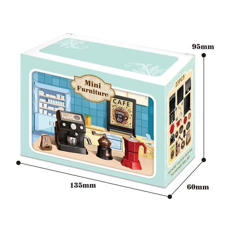 Dollhouse Good-Looking Mini Coffee Machine Doll House Model Ornament Diy Scene Play House Children'S Small Toys