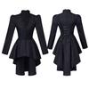 Medieval Victorian Dress Costume Women Tuxedo Tailcoat Gothic Steampunk Trench Hem Halloween Carnival Dress Up Party Outfit Coat