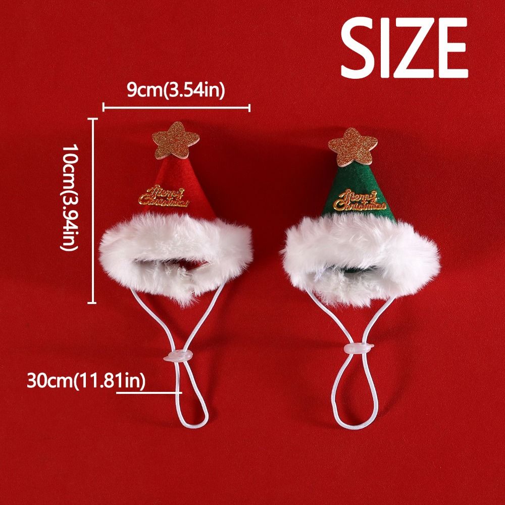 2Pcs Cute Kitten Dress Up Accessories Bat Triangle Scarf Cat Christmas Bib Hat Set Pet Accessories