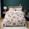 Cute Panda Duvet Cover Set 3D Print Kawaii Wild Black White Animal Comforter Cover for Adult Kid Boy Polyester Bedding Set King