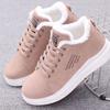 Order A Size Up Winter Women Ankle Boots Woman Warm Plush Vulcanized Shoes Casual  Walking Sneakers Female Flats Lace-up Ladies Snow Shoes