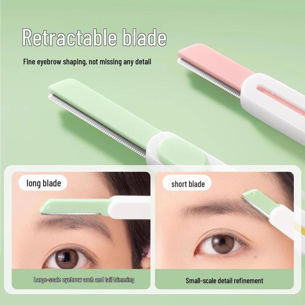 Эксклюзив для новичков: Выдвижной триммер для бровей и бритва из нержавеющей стали, набор