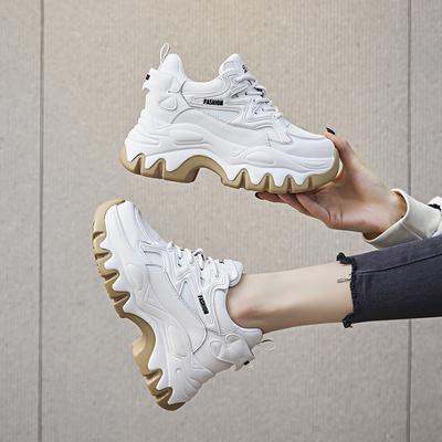 Высокая толстая подошва 8 см, уличная повседневная женская новая модная спортивная обувь, осенняя универсальная обувь для хайкинга, повседневная обувь, размер 34-39