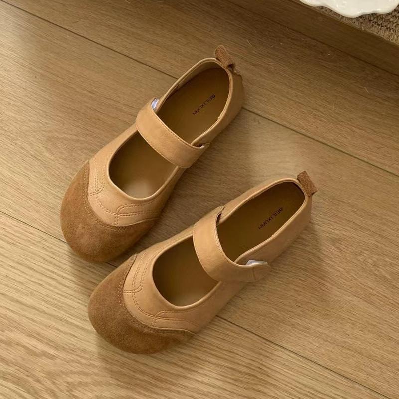 Мода SUOJIALUN 2025 Новый Бренд Женская Обувь на Плоской Подошве Мода Микс Цвета Женская Элегантная Обувь Мэри Джейн Мягкий Плоский Каблук Улица Платье Одинарный Ш