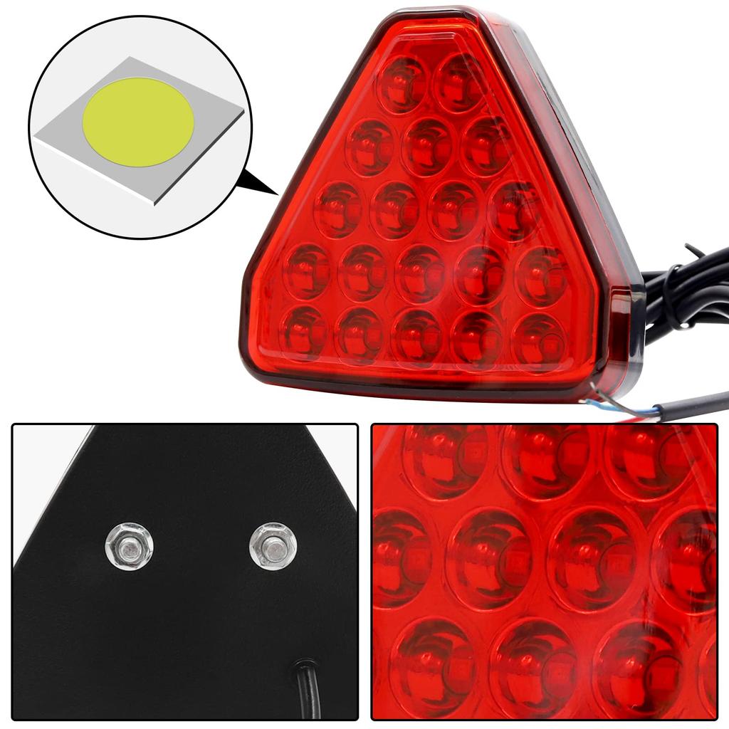 Ygmylandbb Задний противотуманный светодиодный стоп-сигнал F1 Ветровой стоп-сигнал Автомобильный задний фонарь общего назначения 12 В мигает 19 вспышек Характеристики Треугольный задний фонарь L