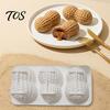 Peanut Shaped Silicone Mold Baking Mold, with 3 Cavity, Flexible Non-stick Multipurpose Accessory Tray, for DIY Chocolate Mousse Cake Biscuit