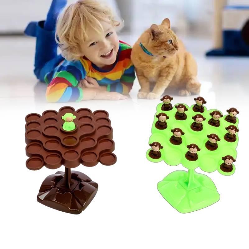 Увлекательное Дерево Баланса с Обезьянками Интерактивная Игра на Баланс для Двоих Игрушка для Детей