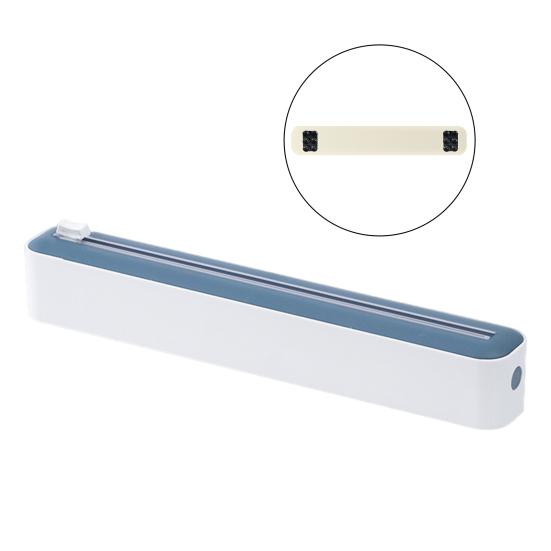 Диспенсер для пищевой пленки с резаком-слайдером 2-в-1, держатель для пластиковой пленки и фольги для кухни, инновационный резак и диспенсер для пищевой пленки для домашнего ресторана