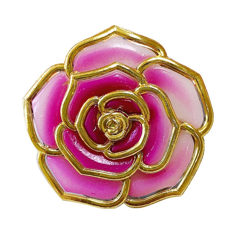 Foldable Rose Flower Handbag Hanger: Metal & Plastic Hook for Table Edge and Christmas Stocking.