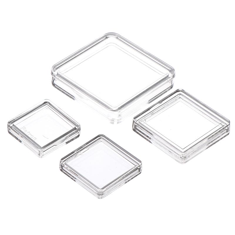 10 шт. квадратные прозрачные защитные контейнеры для жетонов, коробки для настольных игр