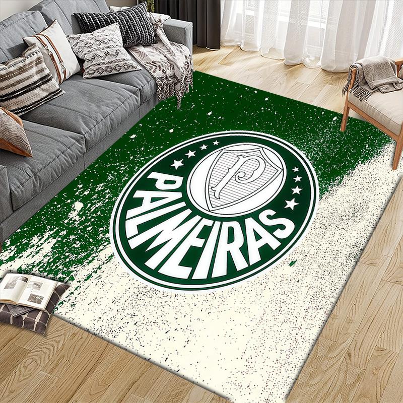 SE Palmeiras Flannel Pattern Square Carpet,Area Rug,Carpet Rug for Living Room Bedroom Sofa Playroom Decor,Non-slip Floor Mat