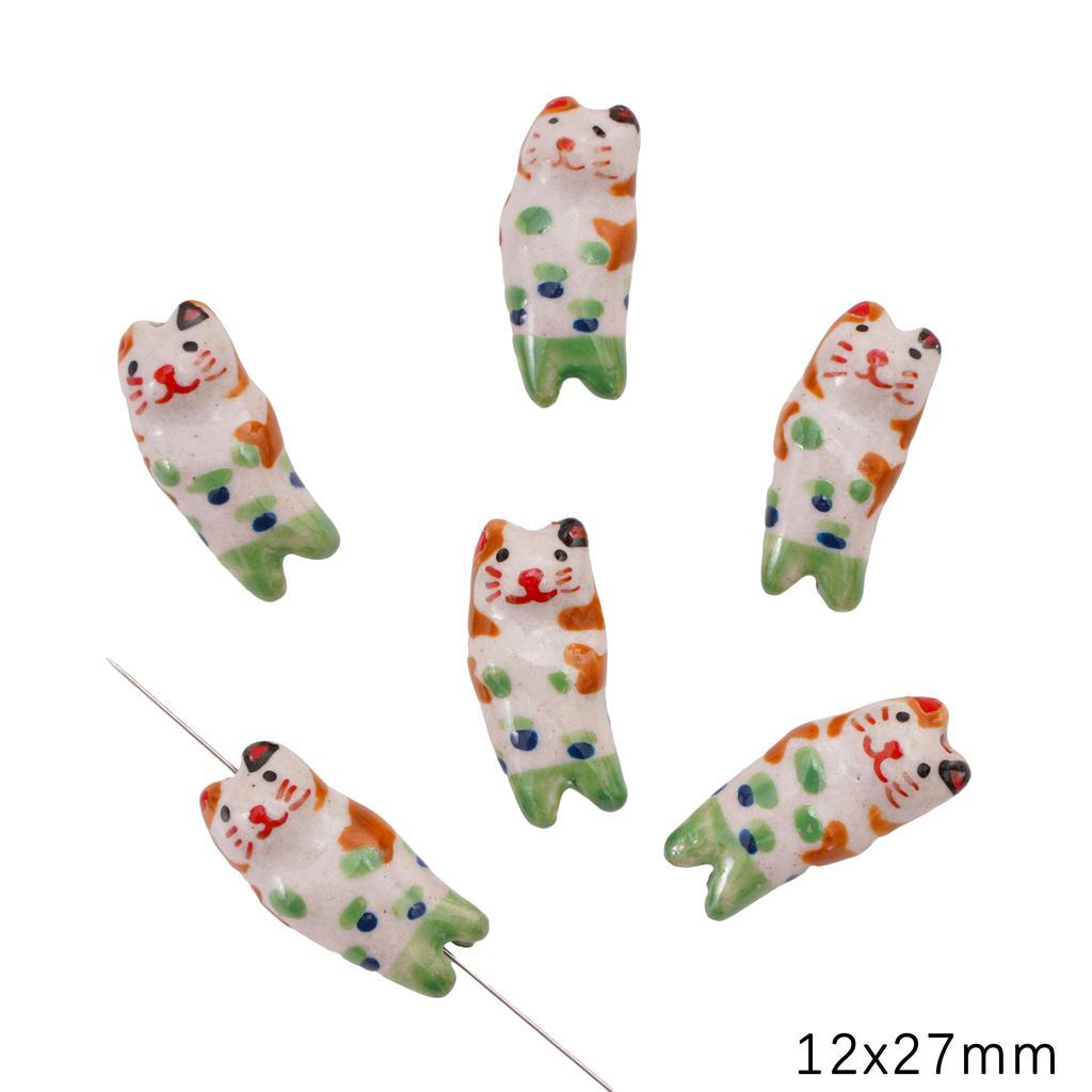 Керамические расписанные вручную бусины для милых животных-подвесок для браслетов, ожерелий и ювелирных изделий своими руками