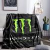 Monster Drink Throws Blanket Flannel Blankets Plush for Couch Bed Gifts for Men Women Travel picnic blanket Christmas fan gifts