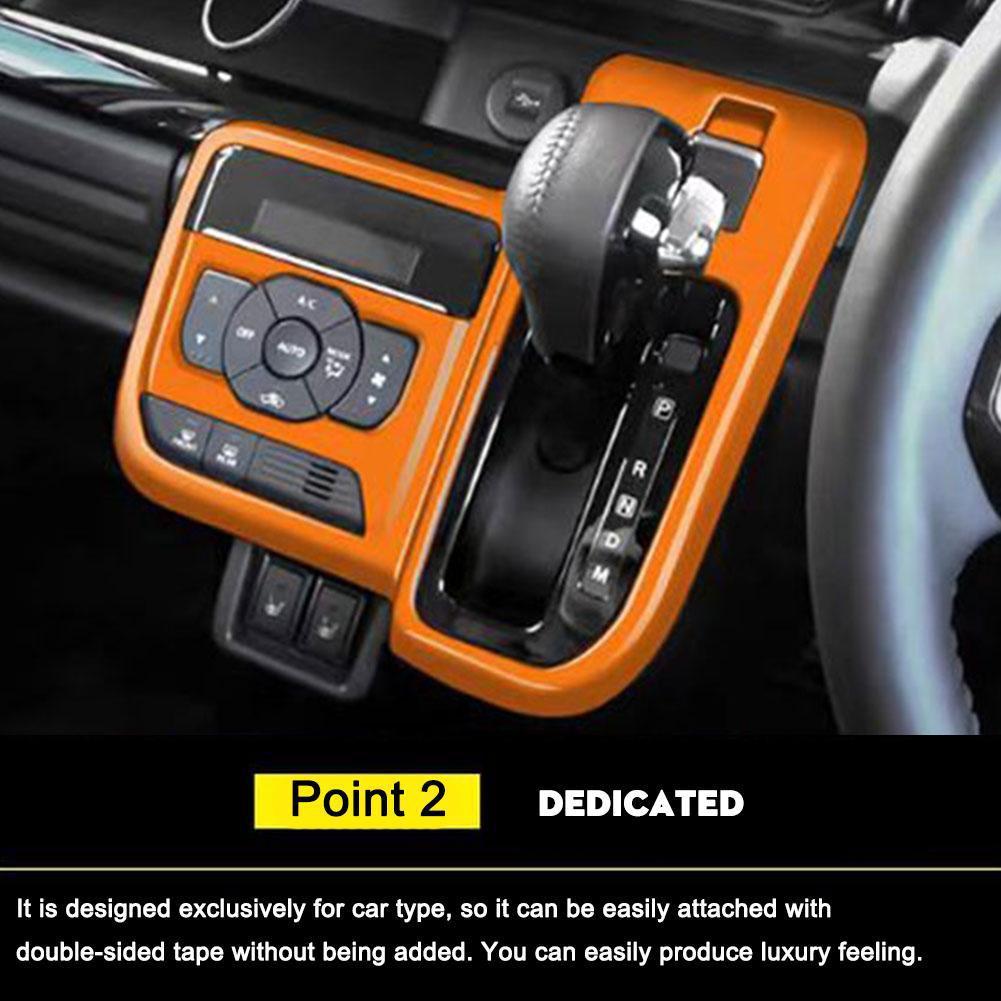 For Suzuki Spacia Custom 2024 RHD Center Console Decorative Stickers Gear Gear Position Sequins Frame Modified D1D9