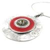 [E2546] - Designer Necklace 'Geisha' Red Gray