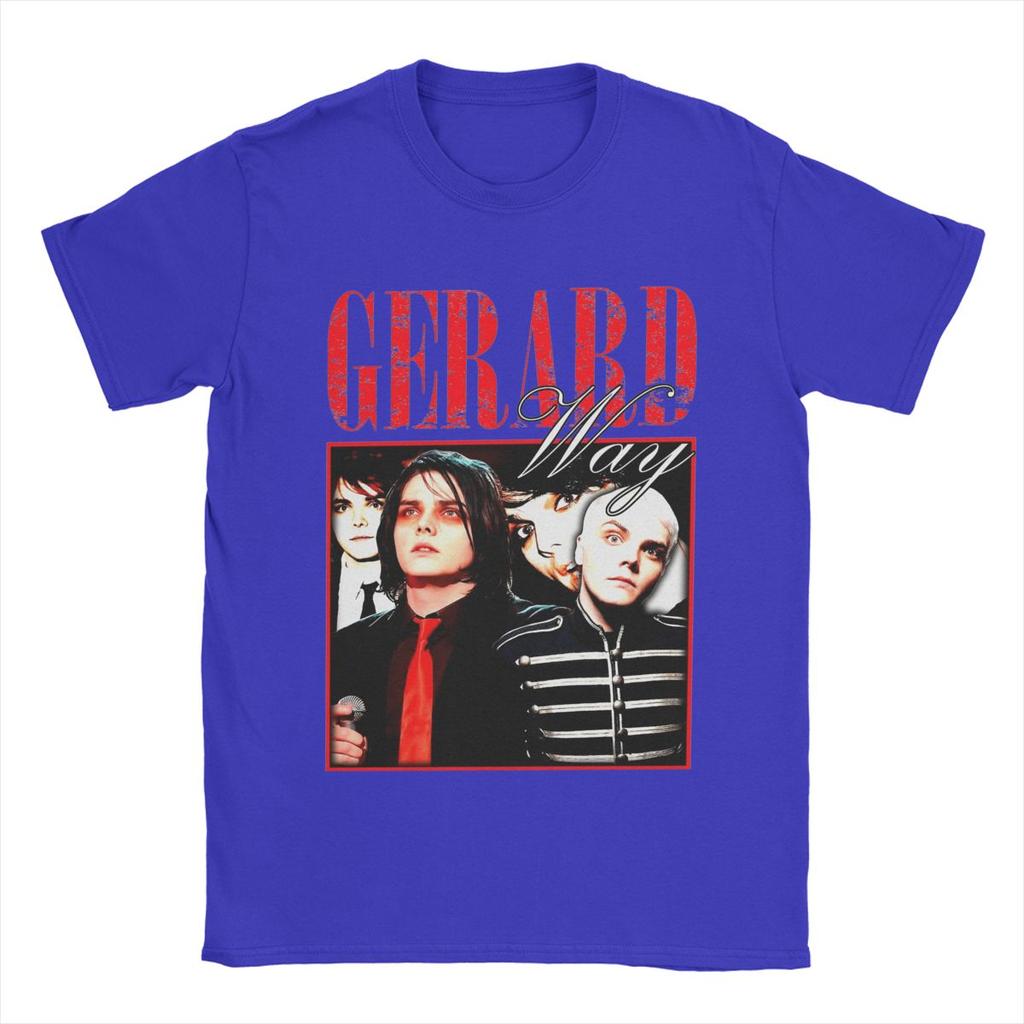 Мужская повседневная футболка Gerard Way MCR, 100% хлопок, круглый вырез, короткий рукав, уникальная одежда.