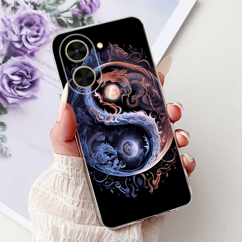 For Redmi A5 NFC 5G Case Cover Clear Luxury Kawaii Cute Cat Fashion Flowers Funny Painted Soft Phone Case For Redme A5 NFC 5G