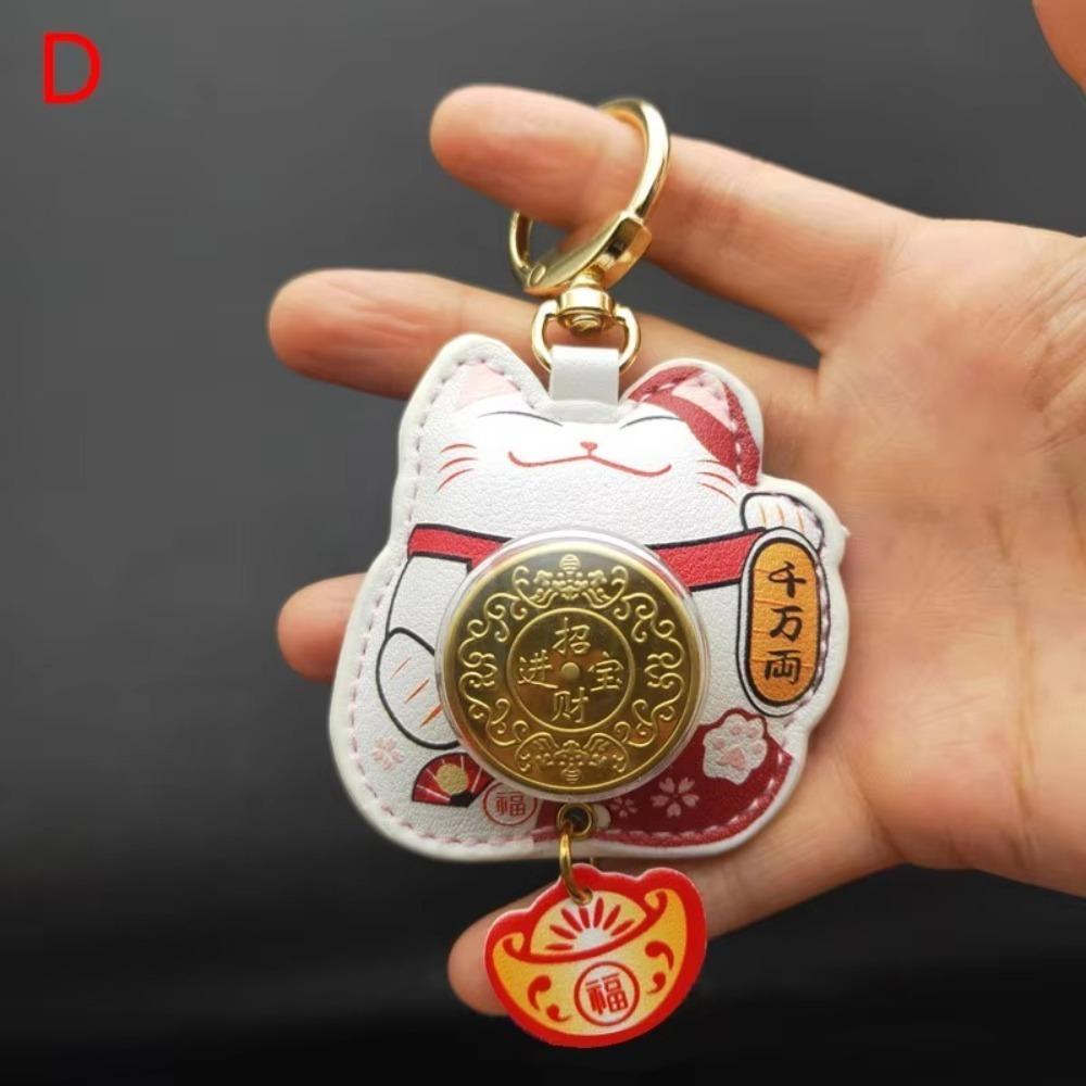 Maneki Neko Backpack Keyring Cartoon New Year Gift Lucky Best Friend Charms Pendant Unisex