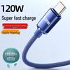 Jingyao 120 Вт 6 А Супербыстрый USB-C кабель для передачи данных для Huawei и Honor - Прочный тканевый дизайн