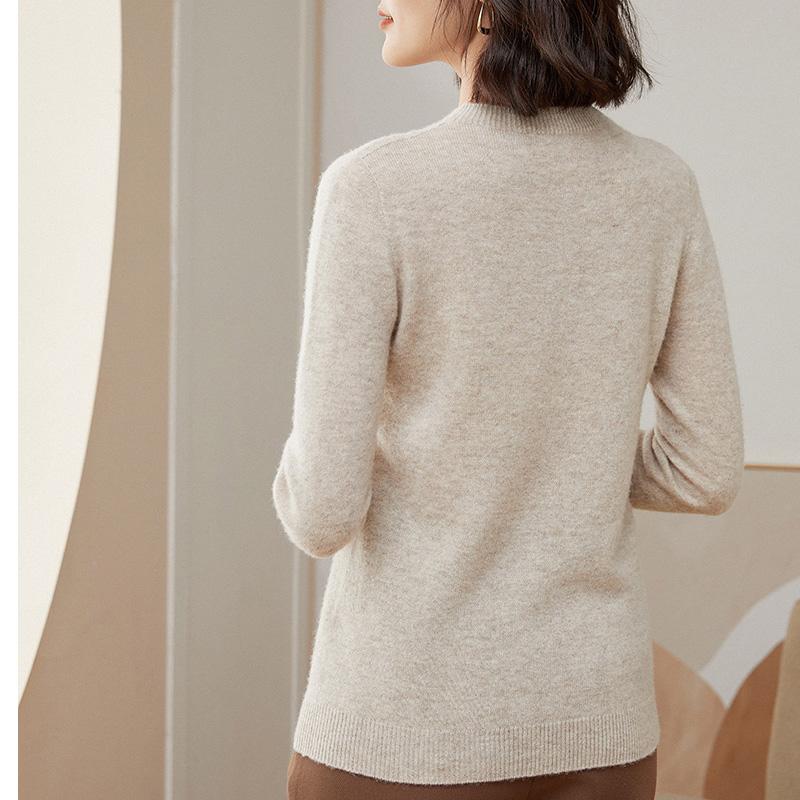 Женский свитер из 100% мериносовой шерсти, СОВРЕМЕННЫЙ НОВЫЙ кашемировый свитер SAGA, вязаный пуловер, зимний теплый женский джемпер, вязаный топ