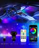 Car LED Strip Ambient Full Interior Decorative Ambient USB Cigarette Lighter Music App Remote 12V Lights, Footlights, Color, Illumination, Lighting,