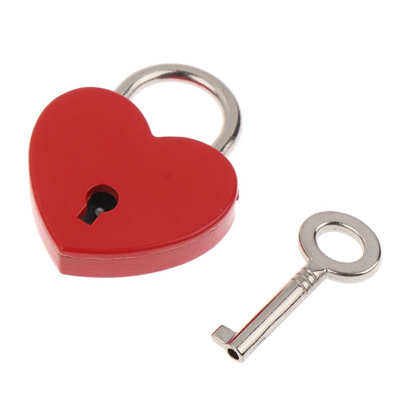 Замки для багажа в форме сердца, аппаратные замки с замком для шкатулки для драгоценностей, дневника
