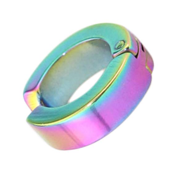 1Pc Fashion Men's Titanium Steel Clip No Piercing Hoop Earring Cross Jewelry