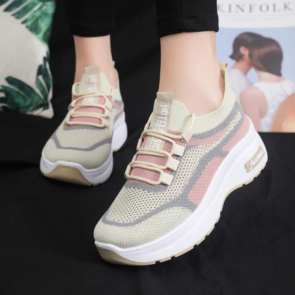 Весенние и летние новинки повседневная обувь из сетчатой ткани женская обувь дышащие и легкие кроссовки легкие сетчатые туфли с мягкой подошвой носки обувь