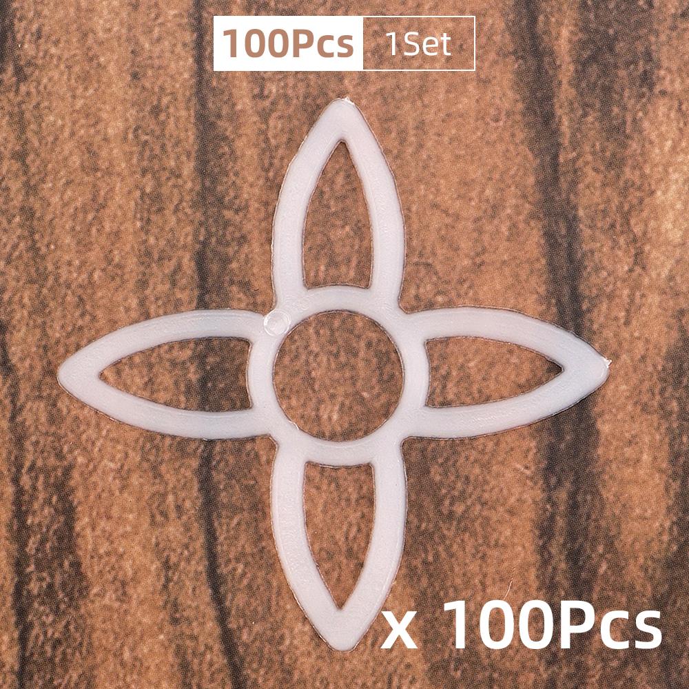 100 шт. Белая пластиковая сетчатая форма-цветок с четырьмя лепестками для сумки-органайзера для крючков для вязания своими руками - Аксессуары для рукоделия, творчества, плетения