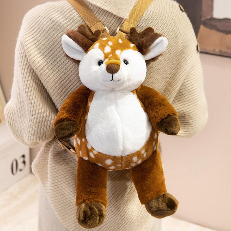 Nice 40Cm Lovely Plush Sloth Alpaca Lemur Elephant Backpack Toy Cute Animal Shoulders Bag Lions Rabbit Giraffe Nice Gift
