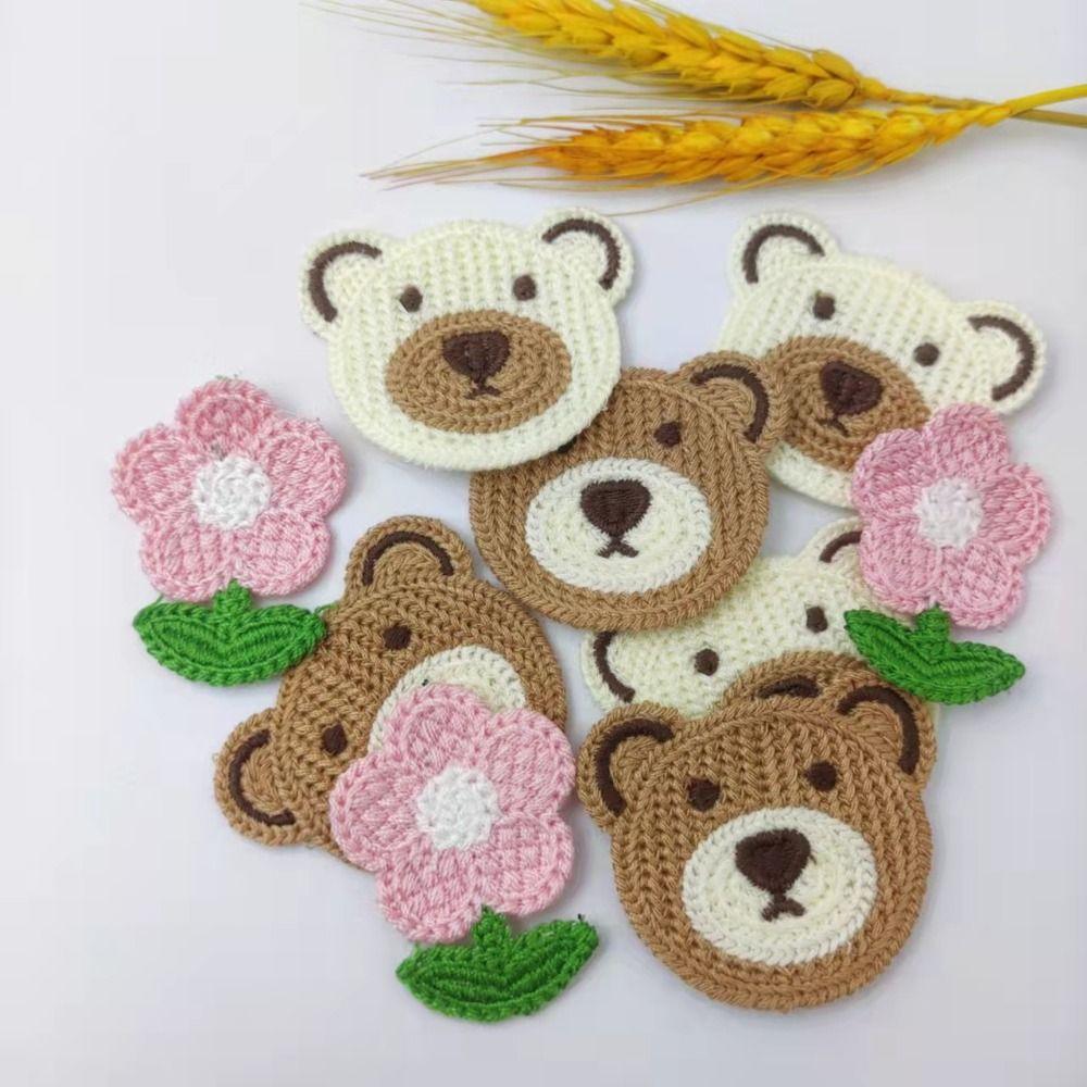 For Clothes Bag Cartoon Bear Animal Clothes Decoration Embroidery Stickers Badge Appliques Patch