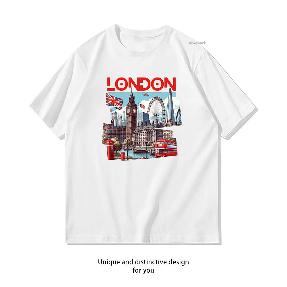 London Big Ben vintage style London tshirt Unisex Unisex Casual cotton summer printed t shirts Adult streetwear camisetas