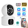 Surveillance Camera Wifi 4MP Dual Lens AI Auto Tracking 4X Zoom Icsee Baby Monitor IP CCTV Pet Cam Security
