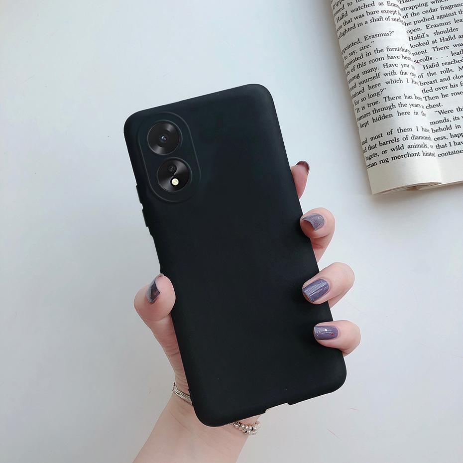 Чехол для OPPO A38 4G Чехол Модный Простой Конфетный Цвет Матовый Мягкий Силикон Чехлы для Телефона Для OPPO A38 A58 A78 4G Чехол OppoA38 Funda