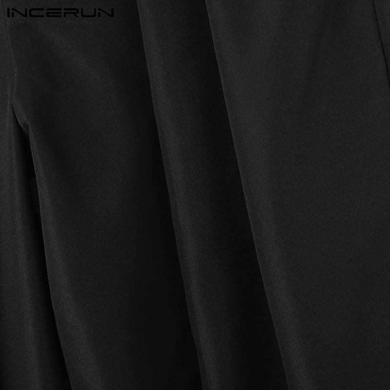 INCERUN Мужские плиссированные лоскутные повседневные брюки в готическом стиле