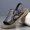 Sandals Men's 2025 New Men's Shoes Summer Wear Cool Slippers Men's Soft-faced Beef Tendon Soles Beach Shoes