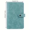 A6 Artificial Leather Button Closure Binder with Cash Envelope Pocket and Replacement Storage Bag, Perfect for Budgeting and Savings in Daily Life