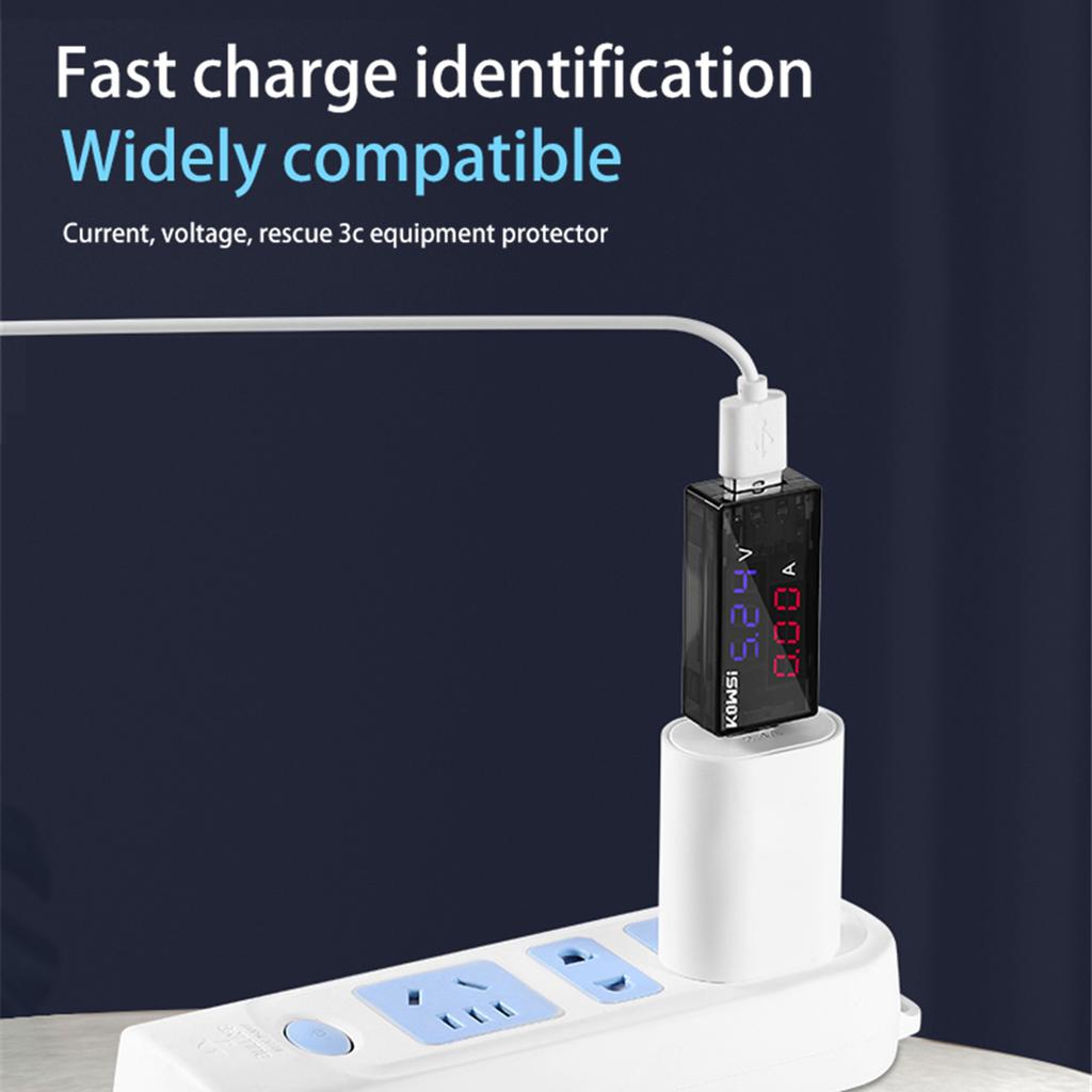 KWS-11VA USB Тестер Зарядки 4-30В 6.5А Измеритель Напряжения и Тока Вольтметр Амперметр Тестер Емкости Аккумулятора Детектор Мощности