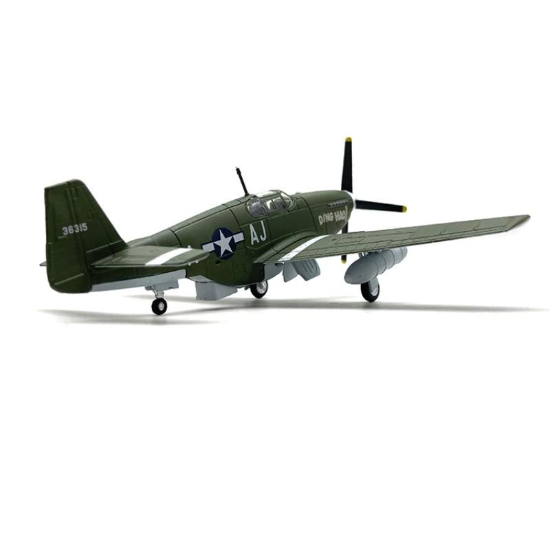 Литой металл Масштаб 1/72 Американская армия Авиалинии Истребитель P51b Mustang Модель самолета Военный Коллекционирование Подарок