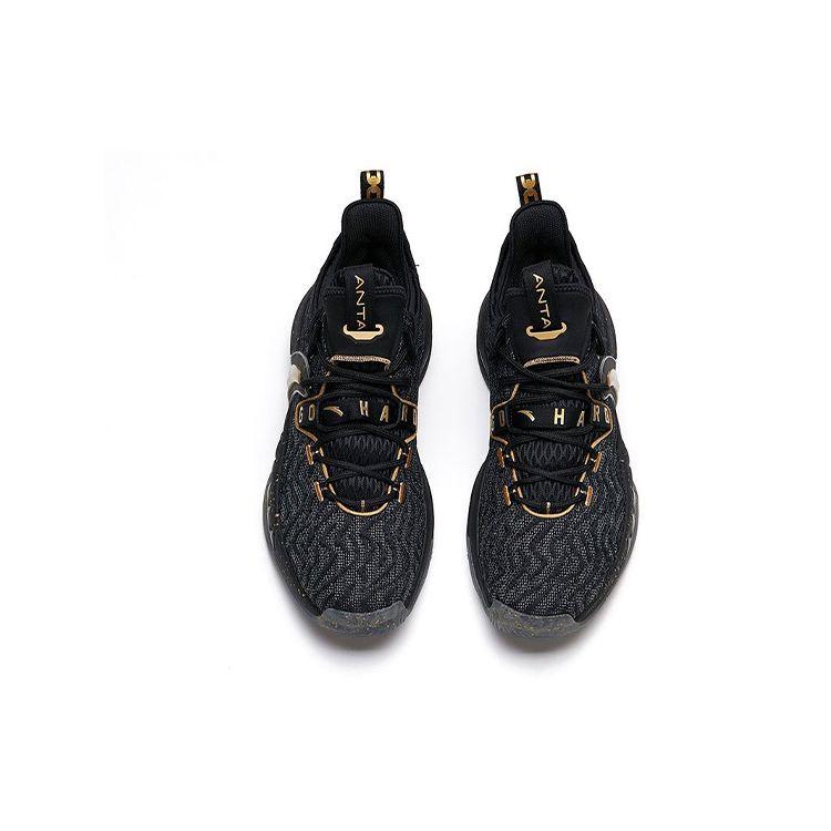 Anta Баскетбольные кроссовки GH2 Hayward Black Golden с амортизацией, нескользящие, прочные, низкие, мужские 112131103-2