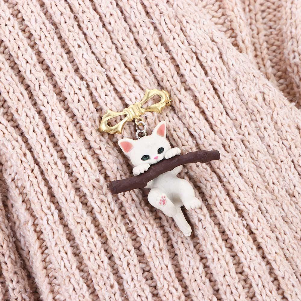 Boys Gift Cartoon Design Girls 3D Cat Brooch Clothes Accessories Korean Style Badge Women Brooch