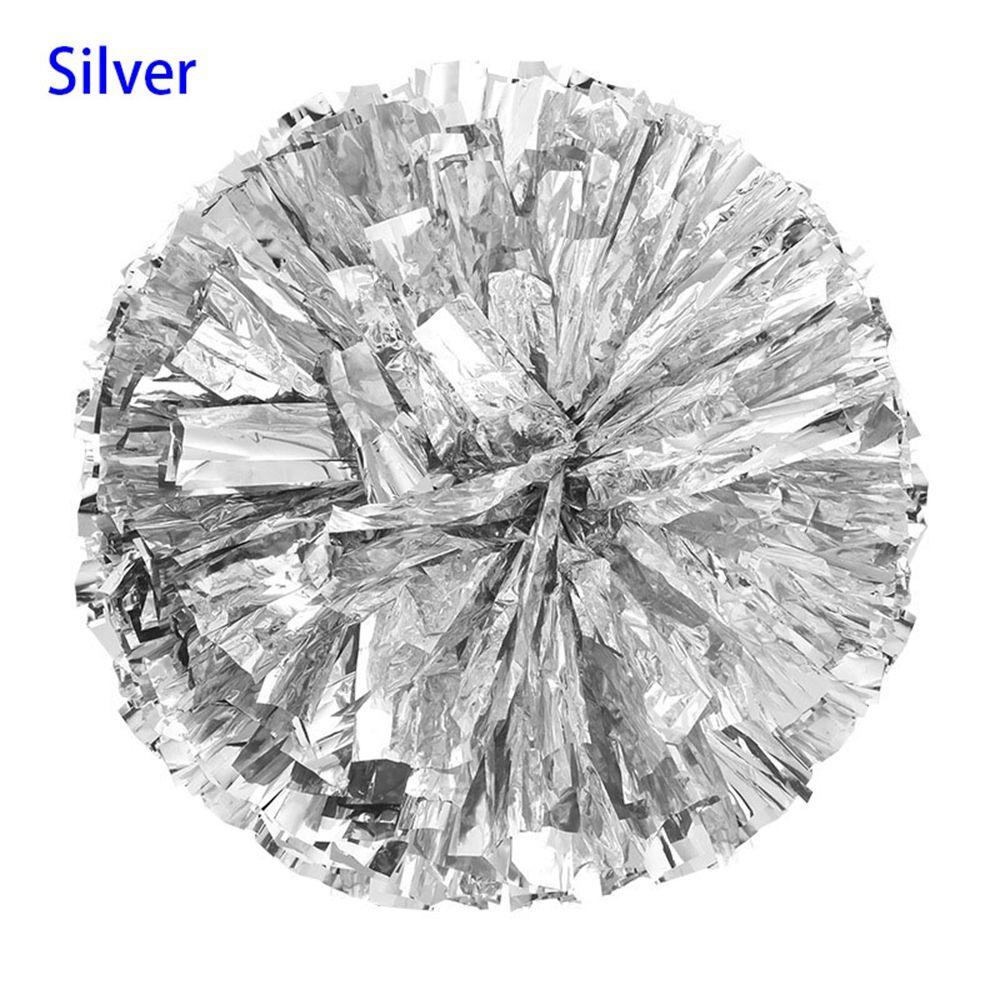28cm Double Hole Finger Ring Style Cheerleader Pom Poms Metallic Streamer Club Sport Supplies Dance Party Decorator Tools