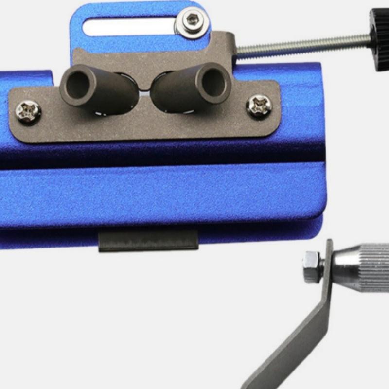 Простой портативный инструмент для заточки цепной пилы, заточной станок из алюминиевого сплава с шлифовальными камнями, инструмент для заточки сверл для цепной пилы