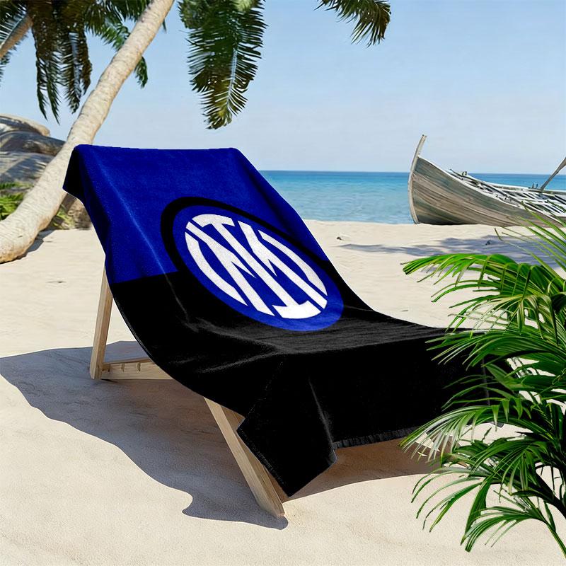 Milan Football Club Print Beach Towel, Large Soft Quick Dry Towel for Beach Camping Swimming
