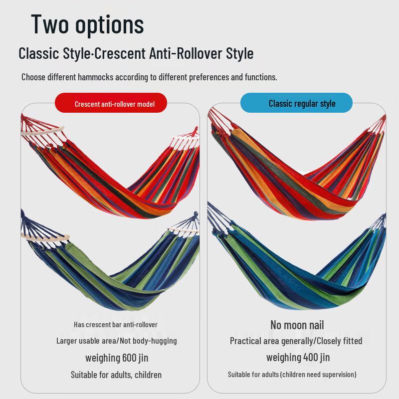 OLOEY Outdoor Double Canvas Hammock