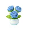 Knitted Flower Realistic Artificial Flowers Low Maintenance Crochet Flower Potted Plant for Home Decor Adult Sex Wear