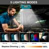 EU Stock Waterproof IP66 Solar LED Floodlight USB Rechargeable Spotlight Outdoor Portable Camping Hiking Emergency Lamp